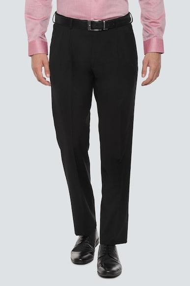 men-black-regular-fit-solid-pleated-formal-trousers