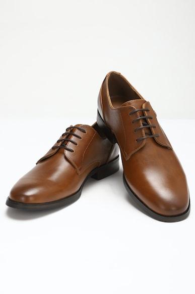 men-brown-pu-lace-up-shoes