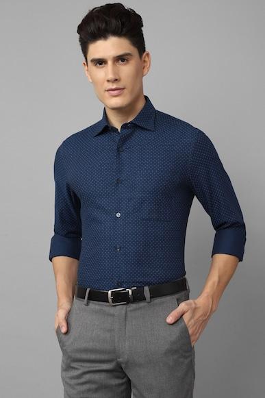 men-navy-classic-fit-print-full-sleeves-formal-shirt