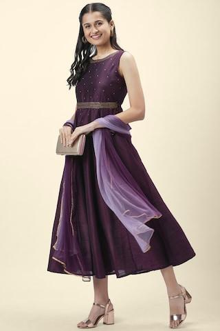 wine-embroidered-round-neck-ethnic-full-length-sleeveless-women-regular-fit-dress