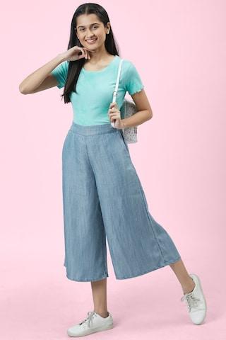 blue-solid-ankle-length-casual-women-relaxed-fit-culottes