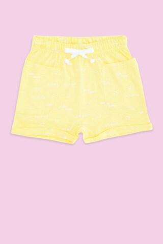 yellow-printed-knee-length-casual-baby-regular-fit-shorts