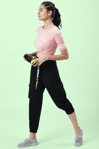 black-solid-ankle-length-active-wear-women-regular-fit-joggers