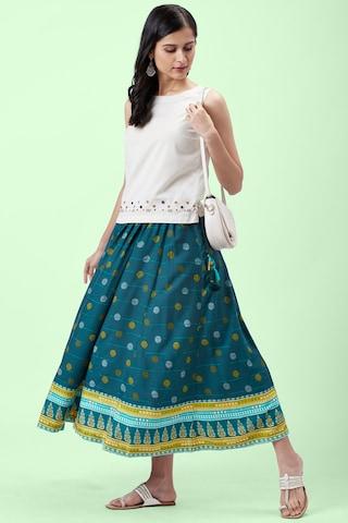 teal-printed-full-length-casual-women-regular-fit-skirt