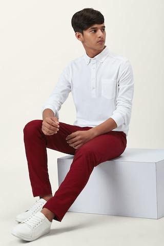 maroon-solid-full-length-party-boys-regular-fit-trouser