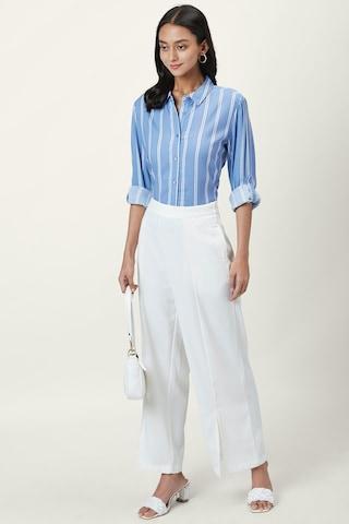 light-blue-stripe-casual-full-sleeves-regular-collar-women-comfort-fit-tunic
