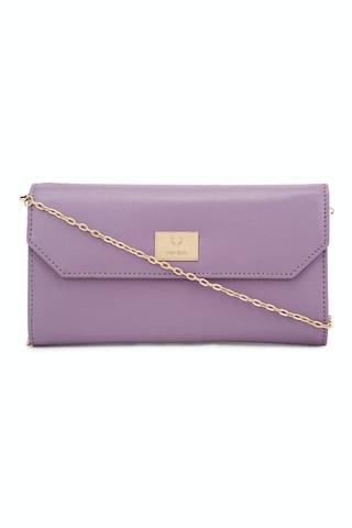 purple-solid-casual-polyurethane-women-sling-bag