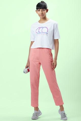 red-solid-ankle-length-active-wear-women-regular-fit-track-pants