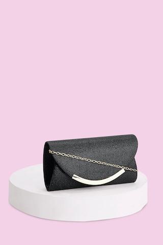 black-shimmer-casual-polyester-women-clutch