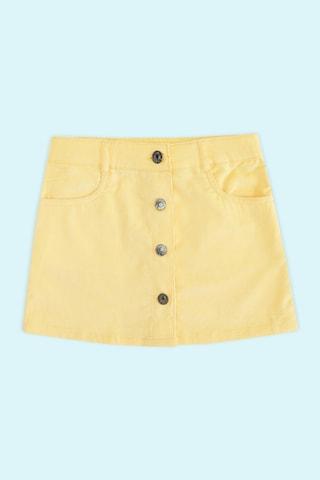 yellow-solid-casual-girls-regular-fit-skirt