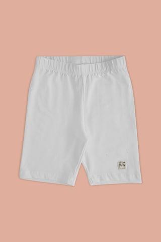 white-solid-knee-length-casual-girls-regular-fit-shorts
