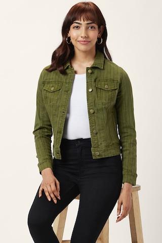 olive-stripe-casual-full-sleeves-regular-collar-women-regular-fit-jacket