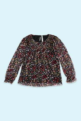 black-printed-casual-full-sleeves-round-neck-girls-regular-fit-blouse