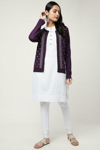 purple-jacquard-winter-wear-full-sleeves-round-neck-women-regular-fit-cardigan