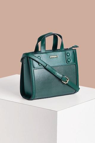 green-textured-casual-pvc-women-mini-bag