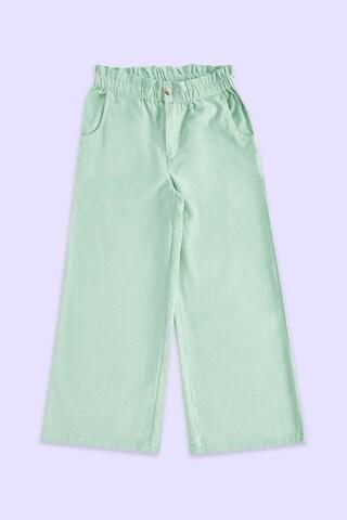 green-solid-ankle-length-mid-rise-casual-girls-regular-fit-trousers