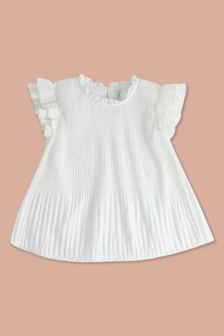 white-patterned-casual-flared-sleeves-round-neck-girls-regular-fit-blouse