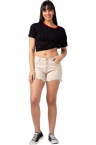 beige-solid-thigh-length-casual-women-regular-fit-shorts