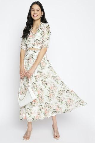 off-white-printed-v-neck-casual-maxi-3/4th-sleeves-women-regular-fit-dress