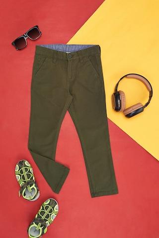 olive-solid-full-length--casual-boys-regular-fit--chinos