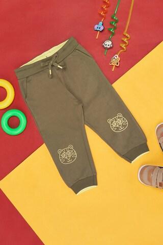olive-solid-full-length--casual-baby-regular-fit--track-pants