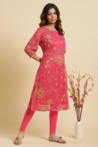 pink-solid-ankle-length-ethnic-women-skinny-fit-tights