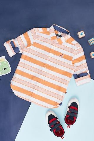orange-stripe-casual-full-sleeves-regular-collar-boys-regular-fit--shirt