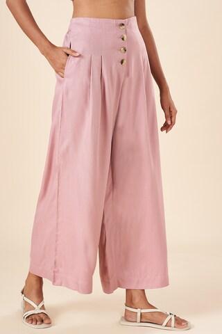 pink-solid-full-length--casual-women-flared-fit--culottes