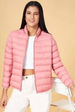 peach-quilted-casual-full-sleeves-high-neck-women-comfort-fit--jacket
