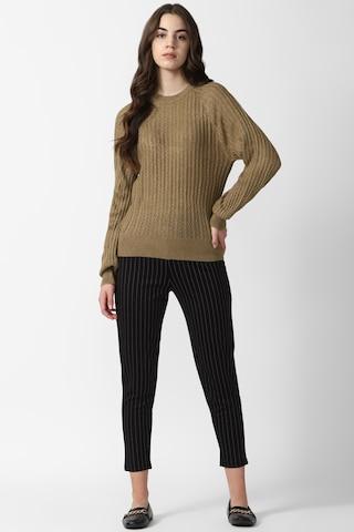 dark-khaki-knitted-casual-full-sleeves-crew-neck-women-regular-fit-sweater
