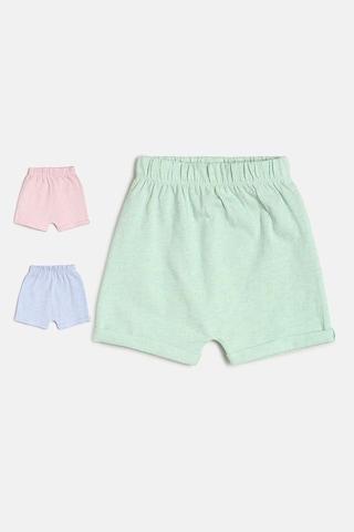 multi-coloured-solid-thigh-length-casual-girls-regular-fit-shorts