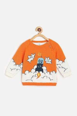 orange-print-tbc-round-neck-boys-regular-fit-sweater