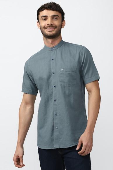 men-blue-slim-fit-casual-shirts