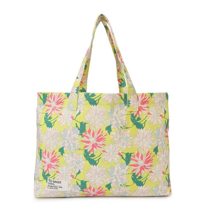 women-yellow-floral-printed-canvas-tote-bag