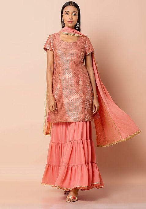 dusty-pink-embroidered-short-kurti