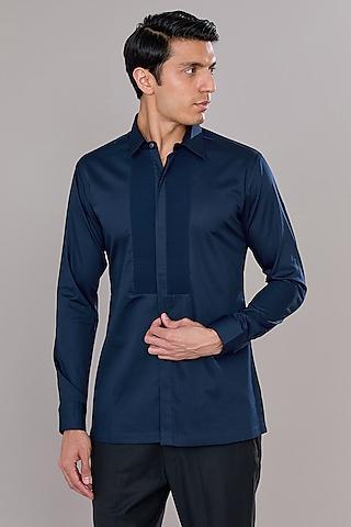 ink-blue-cotton-satin-shirt