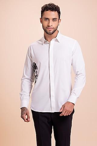 white-acetate-horse-motif-hand-embroidered-shirt