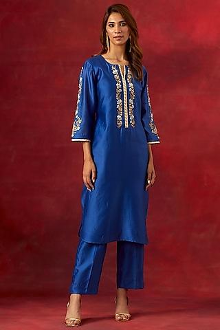 blue-silk-chanderi-resham-embroidered-kurta-set