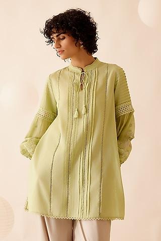 green-cotton-voile-floral-embroidered-tunic