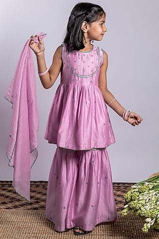 lilac-embroidered-sharara-set-for-girls