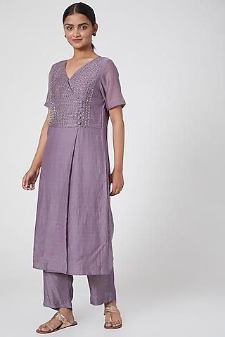 mauve-embroidered-kurta-set-for-girls