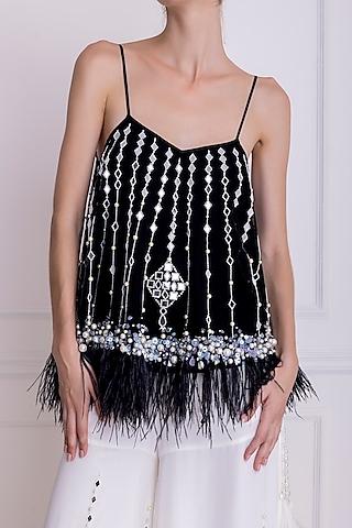 black-embroidered-camisole