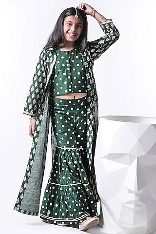 green-chanderi-silk-&-shantoon-printed-sharara-set-for-girls