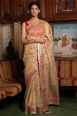 golden-pure-kota-tissue-handcrafted-embroidered-saree-set