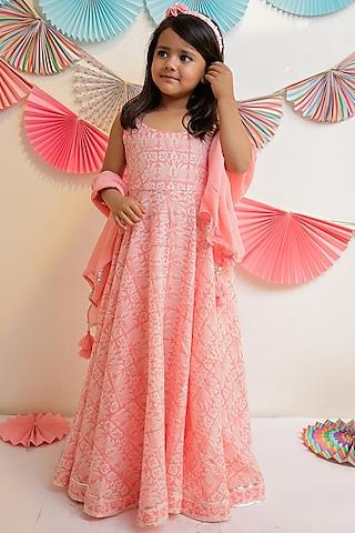 peach-mulmul-cotton-printed-kurta-set-for-girls