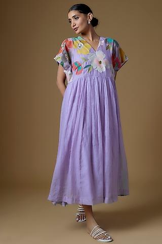 purple-chanderi-hand-embroidered-flared-dress
