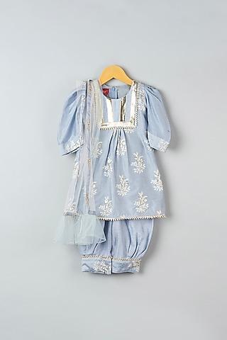 light-blue-chanderi-embroidered-kurta-set-for-girls