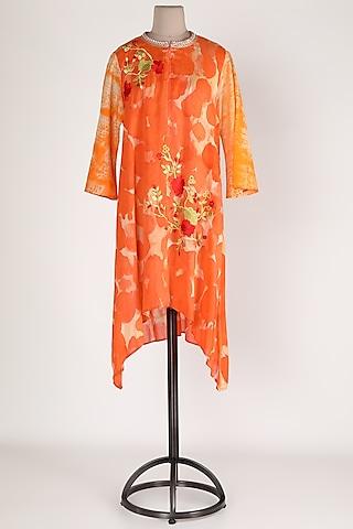 orange-tie-&-dye-printed-tunic