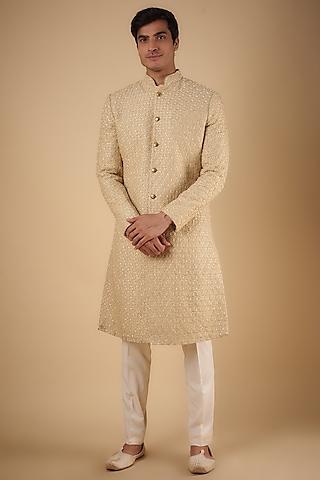 beige-suiting-hand-embroidered-sherwani