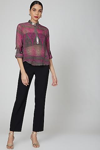fuchsia-pink-printed-blouse